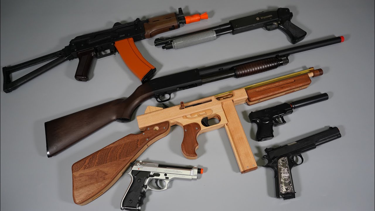 WW2 Style Toy Gun M1 Thompson SMG rubber band Gun AK Airsoft Gun