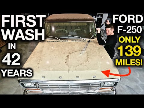 First Wash in 42 Years! Ford F-250 Only 139 Original Miles. Barn Find. Insane Story