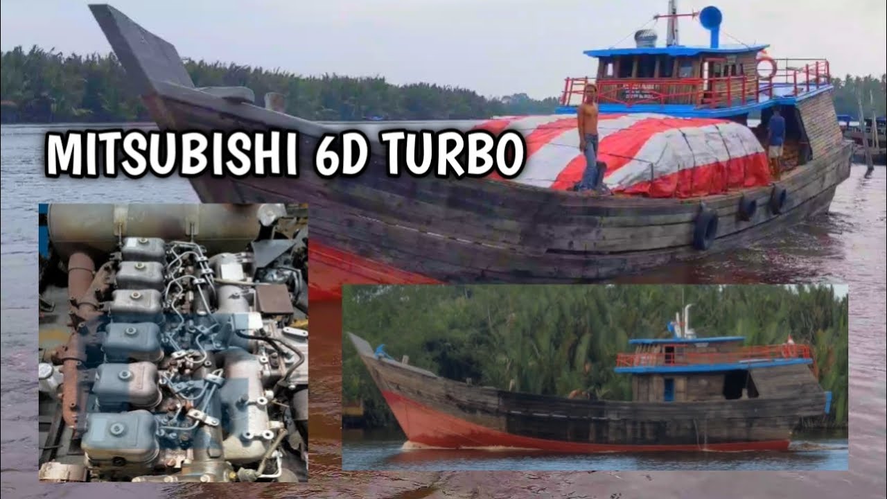 VIRAL !! PERAHU CARGO INI MEMAKAI MESIN MOBIL FUSO 6D TURBO