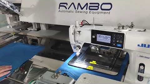 RAMBO RM-330QS Automatic pocket setter machine testing before delivery