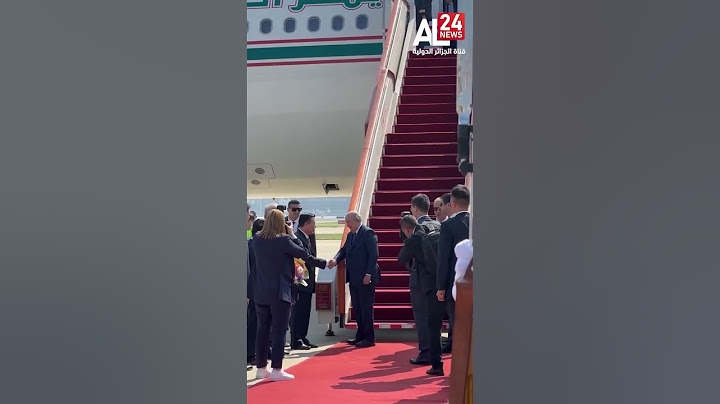 لحظة وصول الرئيس الجزائري عبد المجيد تبون إلى بكين عاصمة الصين الشعبية