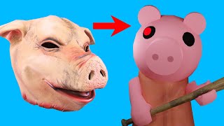 Repainting Cheap Spirit Halloween Masks 3 (DIY Roblox Piggy Mask)