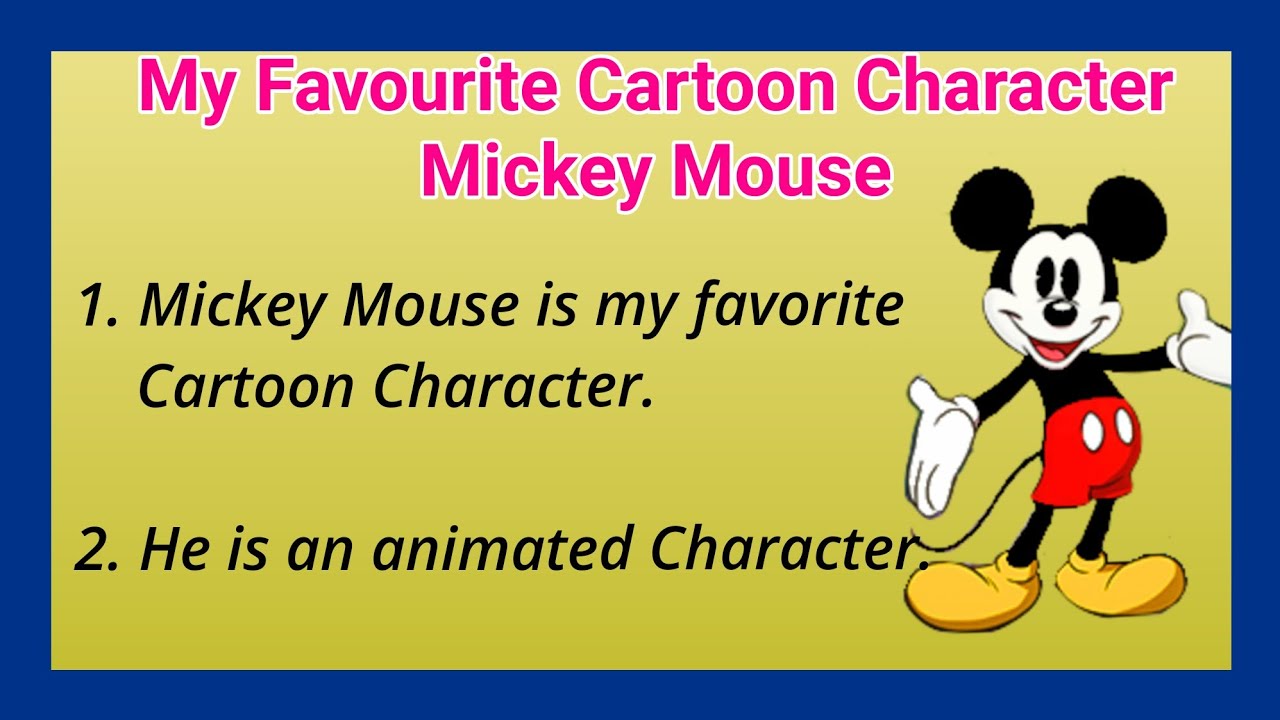 short speech on my favorite cartoon character