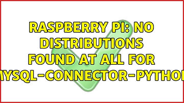 Raspberry Pi: No distributions found at all for mysql-connector-python