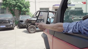 SAUTVS Display of Adjustable Folding Side Mirrors for Polaris 2024+