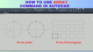 polar array in autocad | array command in autocad