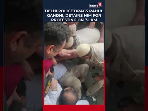 Rahul Gandhi Detained by Delhi Police During Opposition Protest at Lok Kalyan Marg | N18S