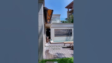 Have you seen this kind of electric retractable awning? #shade #roofing #outdoor #design #awning #