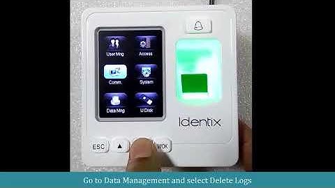 Identix SF100 How to Delete Logs