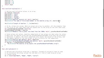 Go Essentials for Full Stack Web Development : Arrays | packtpub.com