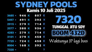 PREDIKSI SDY POOLS KAMIS 10 JULI 2025 | RUMUS JITU SDY | TUNGGAL SDY