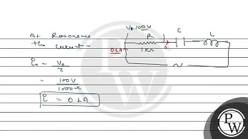 In a series \( L-C-R \) circuit, the voltage across \( R \) is \( 100 \mathrm{~V} \) and \( R=1 ...