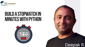 Build a Stopwatch in MINUTES with Python | Python Tkinter
