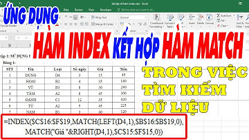 Ứng Dụng Hàm Index Kết Hợp Hàm Match Trong Việc Tìm Kiếm Dữ Liệu | Cách Dùng Hàm Index Và Hàm Match