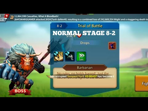 Lords mobile normal stage 8-2 f2p|Trail of Blood normal stage 8-2