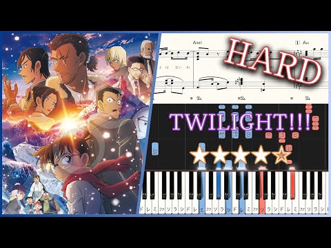 Detective Conan: One-eyed Flashback - TWILIGHT!!! - Hard Piano Tutorial + Sheets【Piano Arrangement】