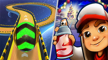 Space Rolling Balls VS Subway Surfers - Gameplay Walkthrough - All Levels IOS,  (Ep-16)