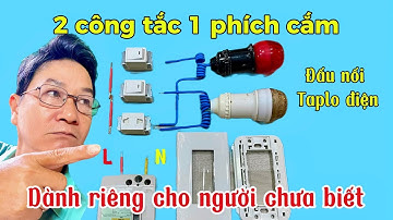 Tưởng khó mà dễ! Cách đấu Taplo điện 2 công tắc 1 phích cắm cho người mới #TaploDien #huongdan 