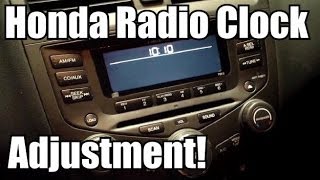 HONDA ACCORD: How To Adjust the Clock