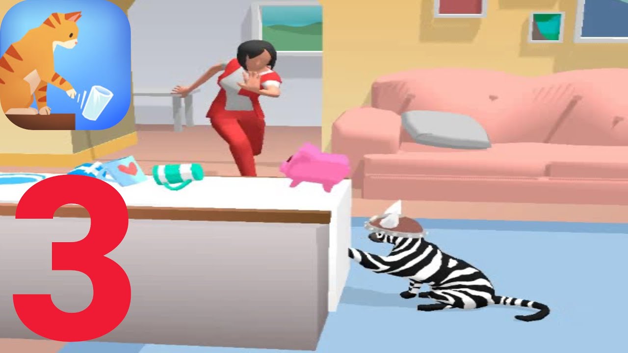 Jabby Cat 3D - Video game - Part 3 - Levels 53 - 63 - New video Android, iOS