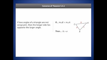 Geometry Lesson 5.4: Inequalities in One Triangle