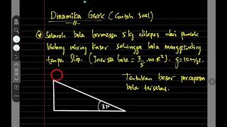 Contoh soal dinamika rotasi bidang miring