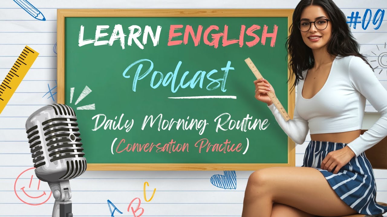 Daily Morning Routine Conversation Practice – Learn to speak English fluently  ( Podcast Episode 9)