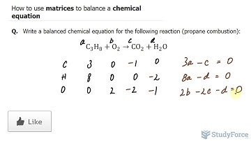 📚 Use matrices to balance a chemical equation