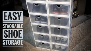 Large Stackable Shoe Box Storage | Review & Assembly Net Worth