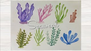 Vẽ tảo biển bằng màu nước - How to draw Seaweed #watercolor: Vẽ tảo biển trông khó khăn nhưng thực ra lại đơn giản nếu bạn biết cách. Theo hướng dẫn cụ thể trong hình ảnh này, việc vẽ tảo biển với màu nước sẽ trở nên dễ dàng hơn bao giờ hết.