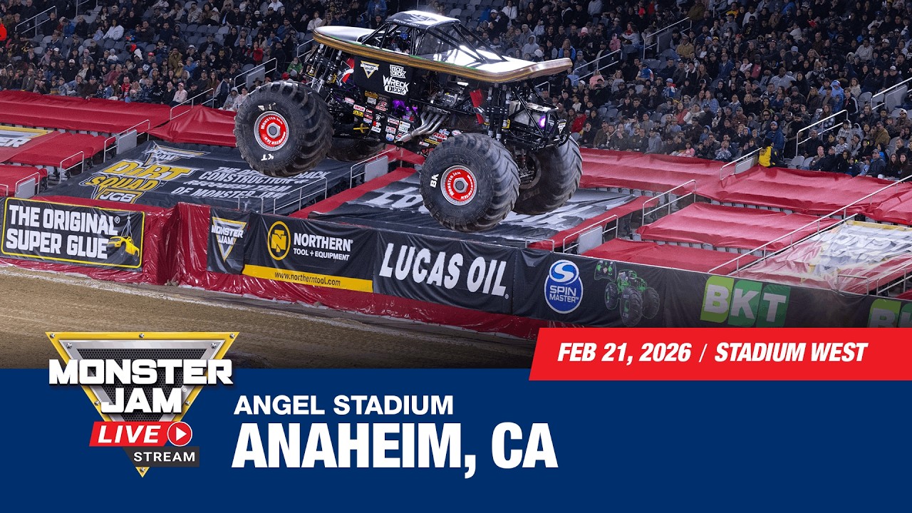 Monster Jam: Anaheim, CA - 1  (Full Event) | Feb 21, 2026 | Stadium West