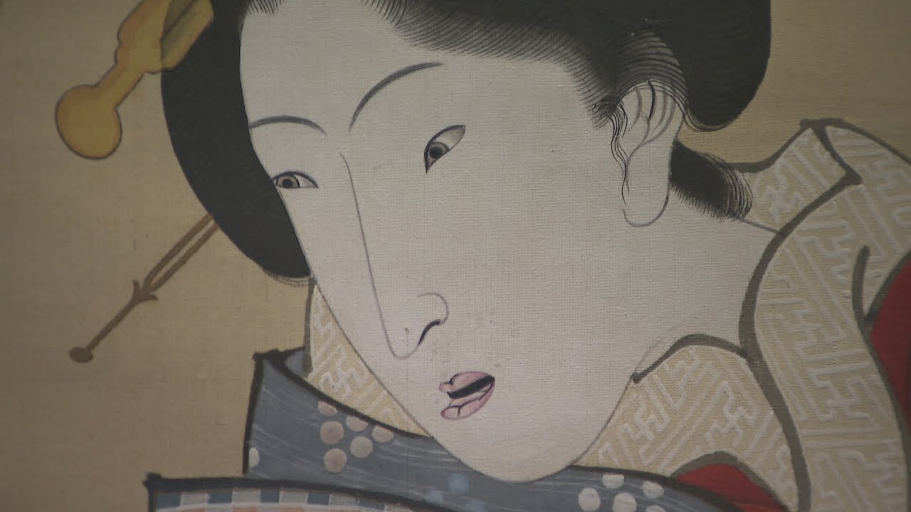 ファッションの変化が楽しめる「美人図」も 岡山市で肉筆浮世絵の展覧