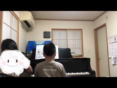 講師の付き添いで兄妹連弾♪福岡市南区つじたピアノ教室【ドルチェ】