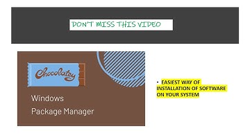 chocolatey || easiest way of installing ,upgrading and deleting software on your system #chocolatey