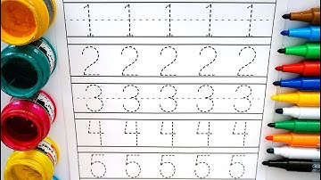 Learn How to Write Numbers 1-5, Write number song DIY video