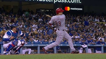 CIN@LAD: Mesoraco belts a three-run homer in the 6th