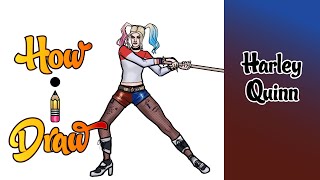 How I Draw HARLEY QUINN from FORTNITE and [DC COMICS]