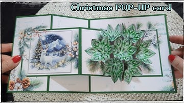 Twinkle Christmas POP-UP CARD with Z FOLD,  3D flowers, butterflies and glow in the dark magic ✨