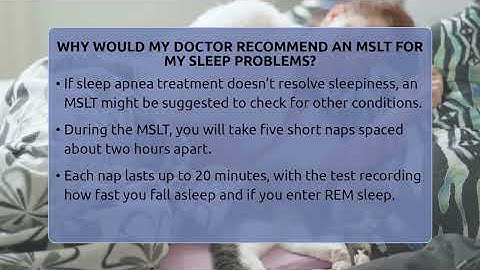 Why Would My Doctor Recommend An MSLT For My Sleep Problems? - Sleep Apnea Support Network