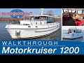 Motorkruiser 1200 for sale  yacht walkthrough   schepenkring lelystad  4k
