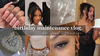 bday prep\/self care-maintenance vlog | facial, nails, grwm \& more