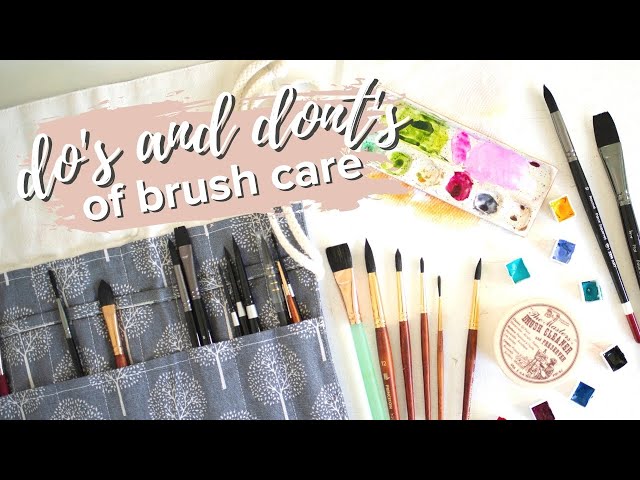 How to Take Care of Watercolor Brushes Properly  Cleaning & Storing  Watercolor Brushes 