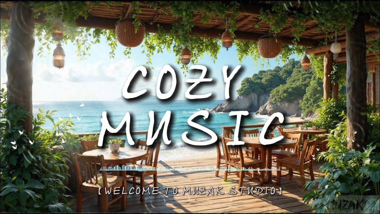 Cozy Coffee Shop Ambience-The Sea With Tranquil Jazz & Lofi Music To ...