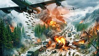 2026最新戰爭片【美軍轟炸機瘋狂空襲，志願軍車隊瞬間陷入火海】#movie #槍戰 #動作 #drama #cdrama #中國電影 #狙擊