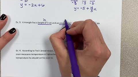 1-4 Literal Equations and Formulas