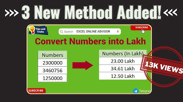 Hoe u een getal naar Lakh kunt converteren - Excel-trucs en -tips