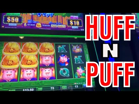 Huff and puff Slot Machine Casino Arizona $20 CHALLENGE. How many spins at .75 each "Cash or Crash"