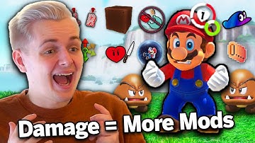Mario Odyssey but if I take damage, I add more mods