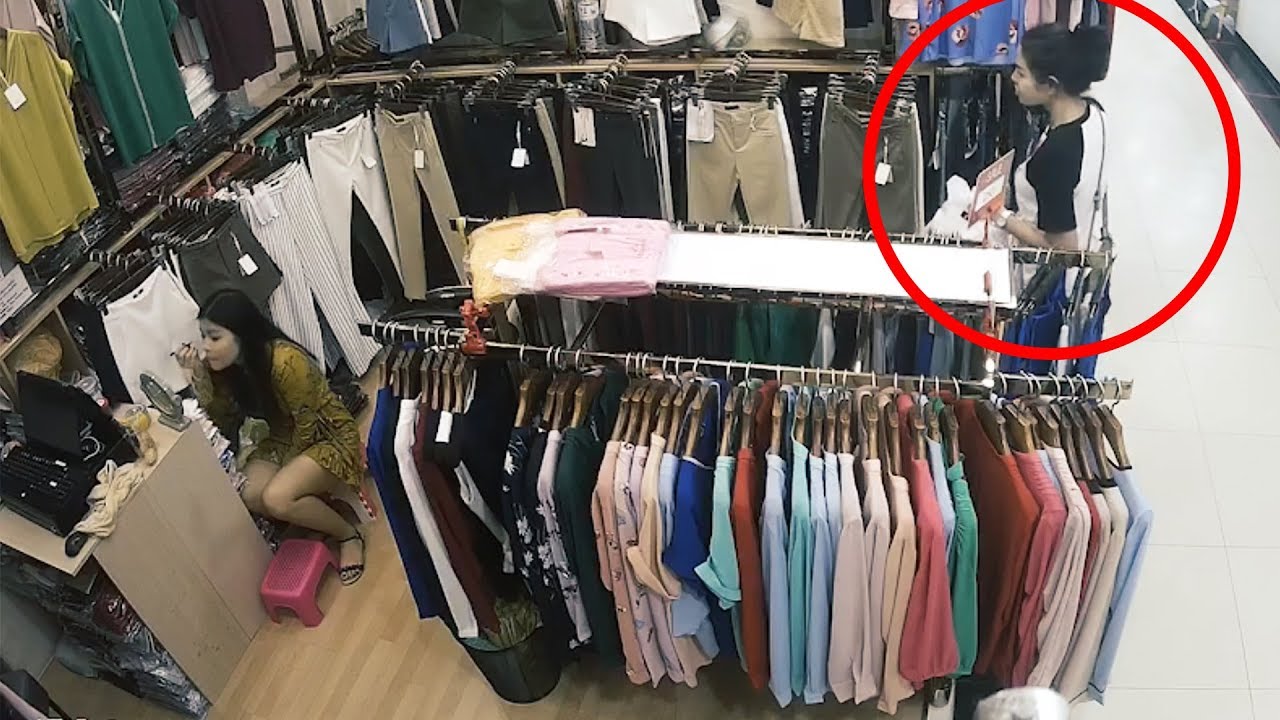 Thief Steals Clothes While Shop Assistant Does Makeup Youtube 