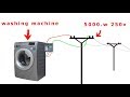 how to turn a washing machine into a 250v generator
